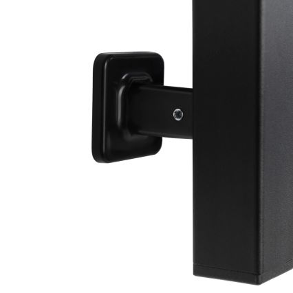 Elektrische handdoekradiator met thermostaat SILOUETTE 187W/230V 120,6 cm IP44 zwart rechts hoekig