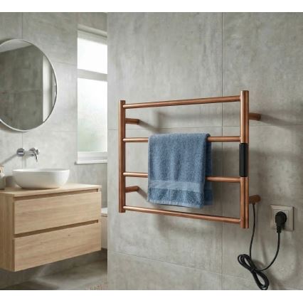 Elektrische handdoekwarmer 56x37 63W RVS/koper