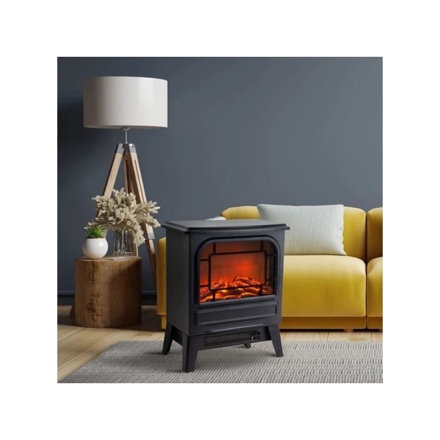 Elektrische LED open haard met verwarming LED/1950W/230V 42,5x35 cm