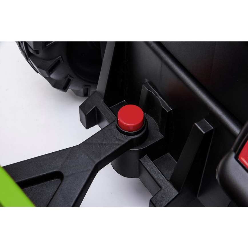 Elektrische trekker met aanhanger 2x30W/7000 mAh zwart/groen + afstandsbediening
