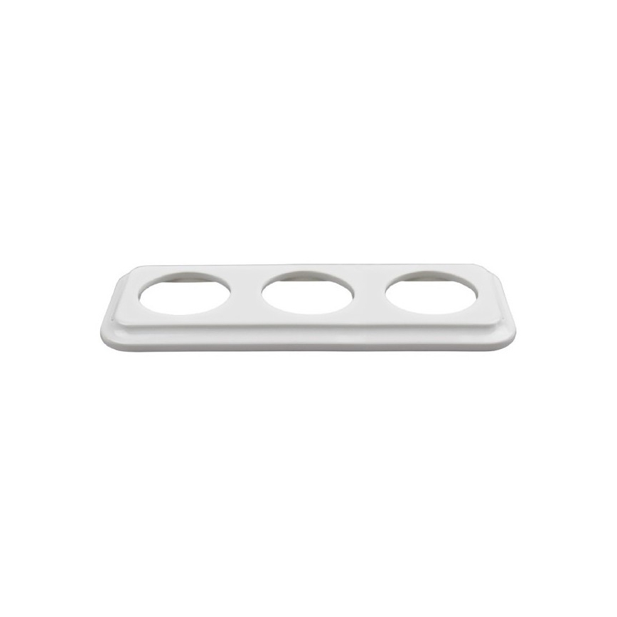 Elhard - Keramisch retro 3-voudig frame, wit