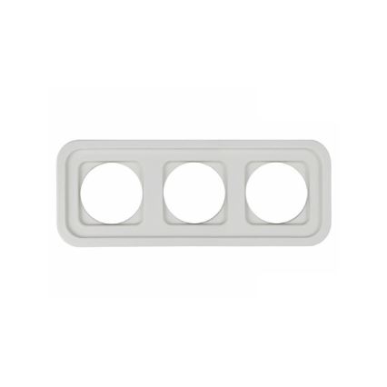 Elhard - Keramisch retro 3-voudig frame, wit