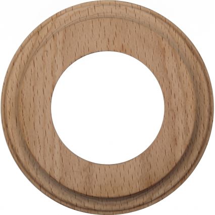 Elhard - Keramische retro enkele schakelaar met afdekraam č. 1 wit/licht hout