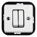 Elhard - keramische retro jaloeziebediening zonder frame, wit