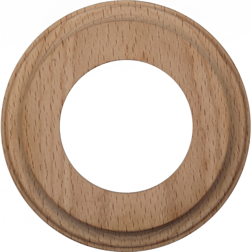 Elhard - Keramische retro wandcontactdoos met frame 230V zwart/licht hout