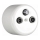 Elhard - Keramische retro wandcontactdoos voor antenne TV+R+SAT, wit