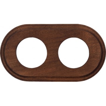 Elhard - Retro houten dubbele fotolijst, donker hout