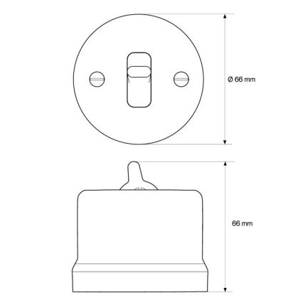 Elhard - Retro keramische 1-voudige wandschakelaar met hendel, nr. 1, zwart