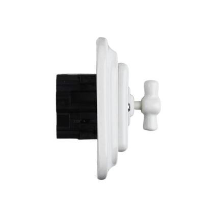 Elhard - Retro keramische draaibare jaloeziebediening met frame, wit