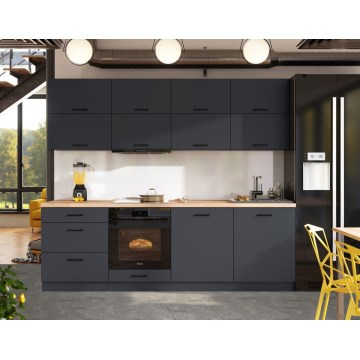 ELISE Keuken meubel 240 cm grafiet