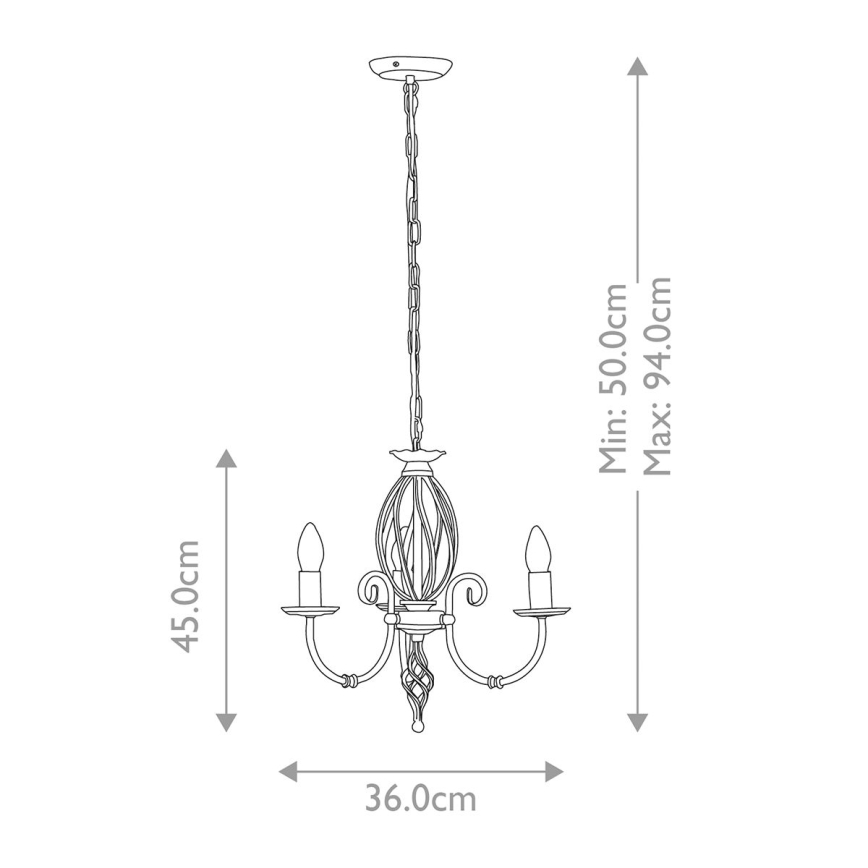 Elstead - Hanglamp aan een ketting ARTISAN 3xE14/60W/230V