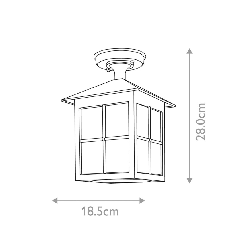 Elstead BL18A-BLACK - Hanglamp  voor buiten voor Oppervlak Montage WINCHESTER 1xE27/100W/230V IP43