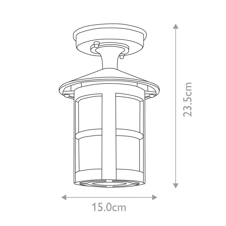 Elstead BL21A-BLACK - Hanglamp voor Buiten voor Oppervlak Montage HEREFORD 1xE27/100W/230V IP43