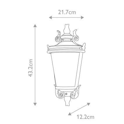 Elstead - Buitenwandlamp BALTIMORE 1xE27/60W/230V IP44 bronskleurig