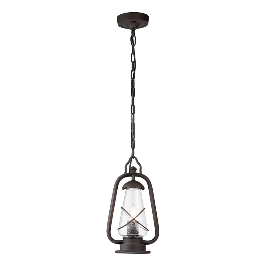 Elstead - Buitenhanglamp aan ketting MINERS 1xE27/60W/230V IP44 brons