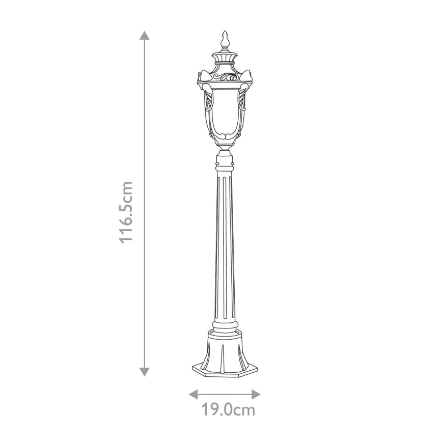 Elstead - Buitenlamp PHILADELPHIA 1xE27/100W/230V IP44 zwart