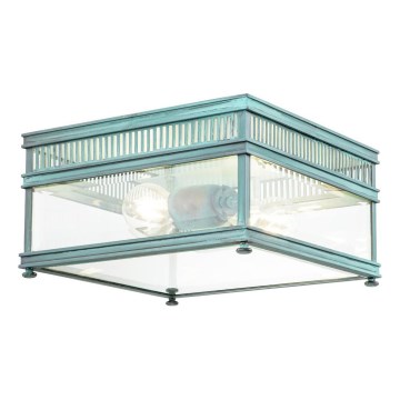 Elstead - Buitenplafondlamp HOLBORN 2xE27/60W/230V IP44 turkoois