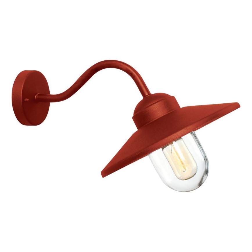 Elstead - Buitenwandlamp KLAMPENBORG 1xE27/60W/230V IP44 rood