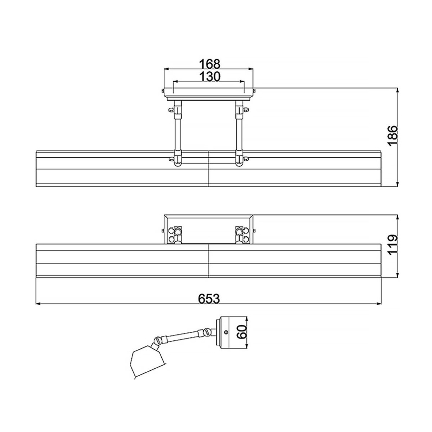 Elstead - Schilderijlamp CHAWTON 4xE14/40W/230V bronskleurig