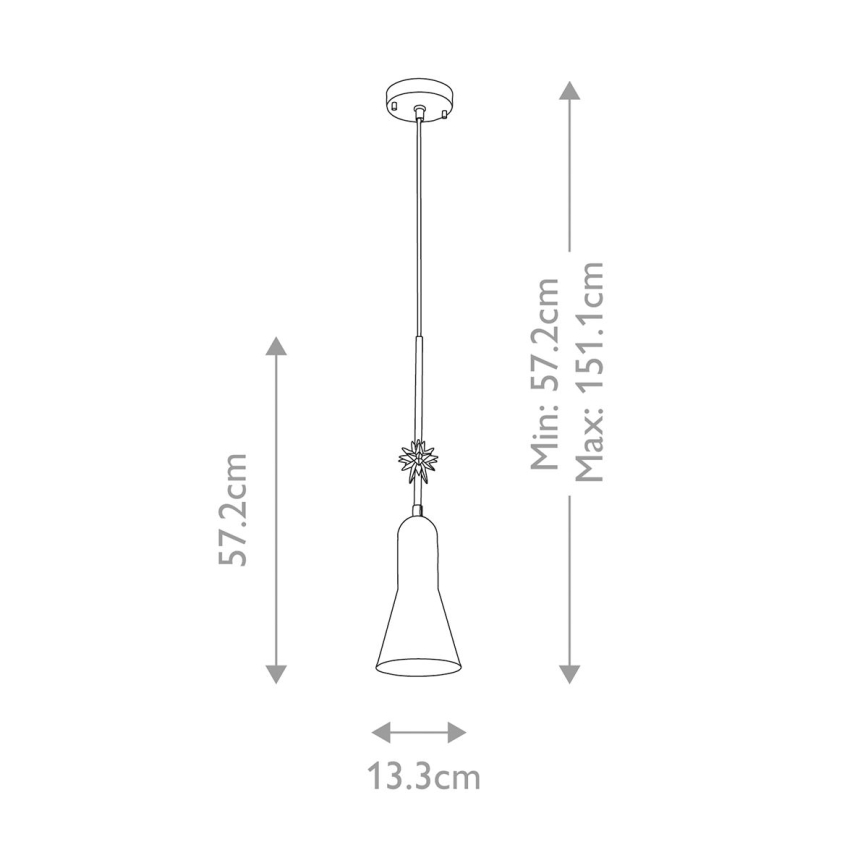 Elstead - Hanglamp aan een koord ETOILE 1xE27/60W/230V diameter 13,3 cm goud