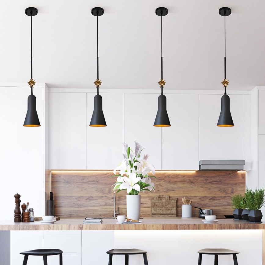 Elstead - Hanglamp aan een koord ETOILE 1xE27/60W/230V diameter 13,3 cm zwart