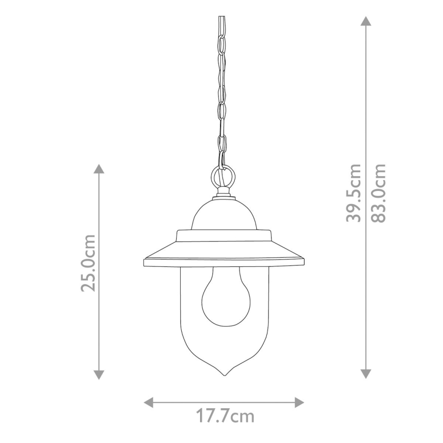 Elstead FE-ALLIER-P-WW - Hanglamp aan een ketting ALLIER 1xE27/60W/230V eiken