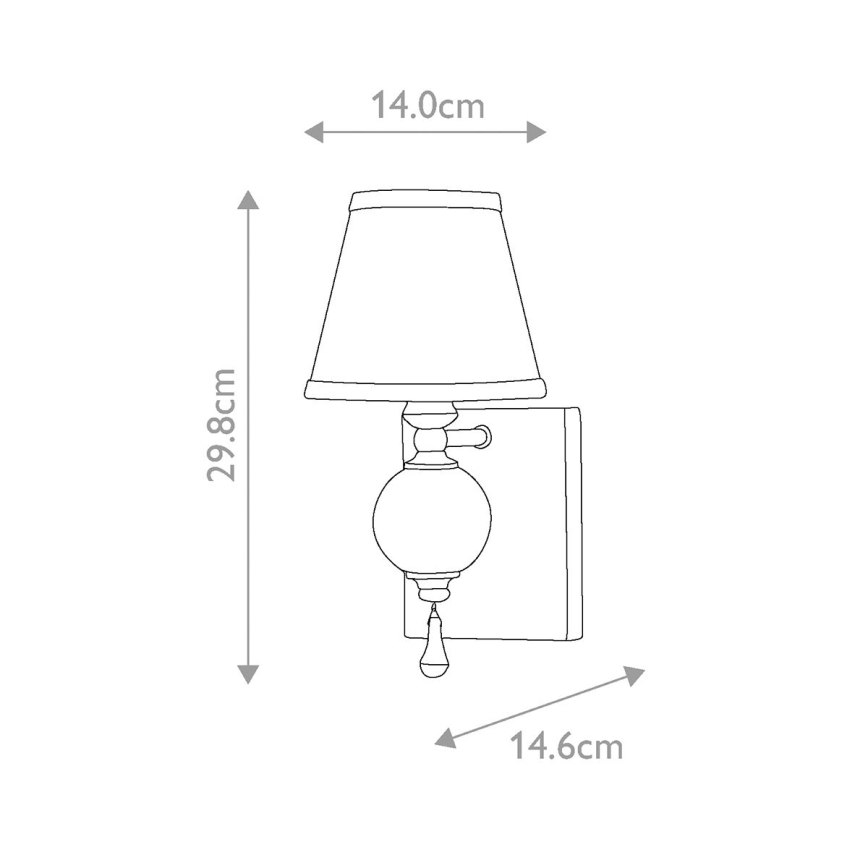 Elstead FE-ARGENTO1 - Wandlamp ARGENTO 1xE14/60W/230V