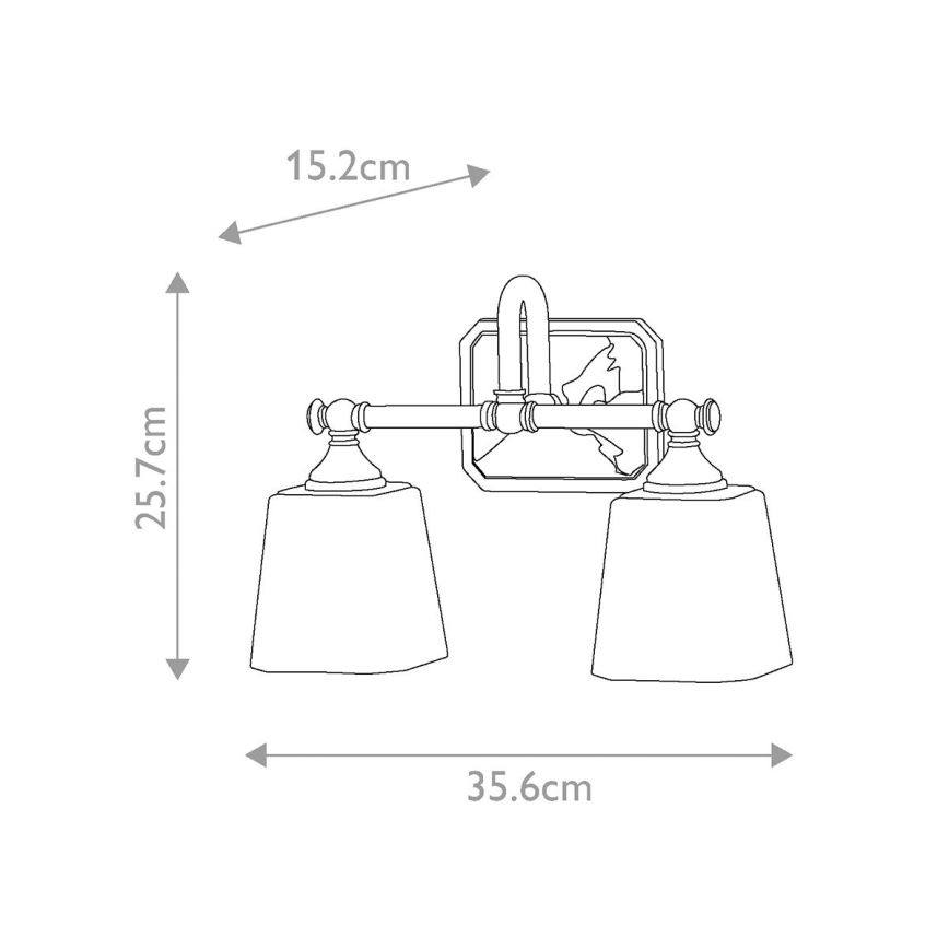 Elstead FE-CONCORD2-BATH - LED Badkamer wandlamp CONCORD 2xG9/3W/230V IP44
