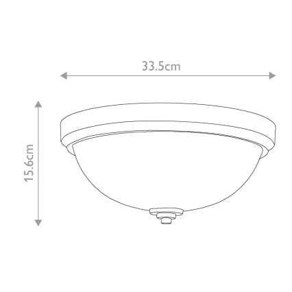 Elstead FE-MALIBU-F-BATH - Badkamer plafondlamp MALIBU 1xE27/60W/230V IP44