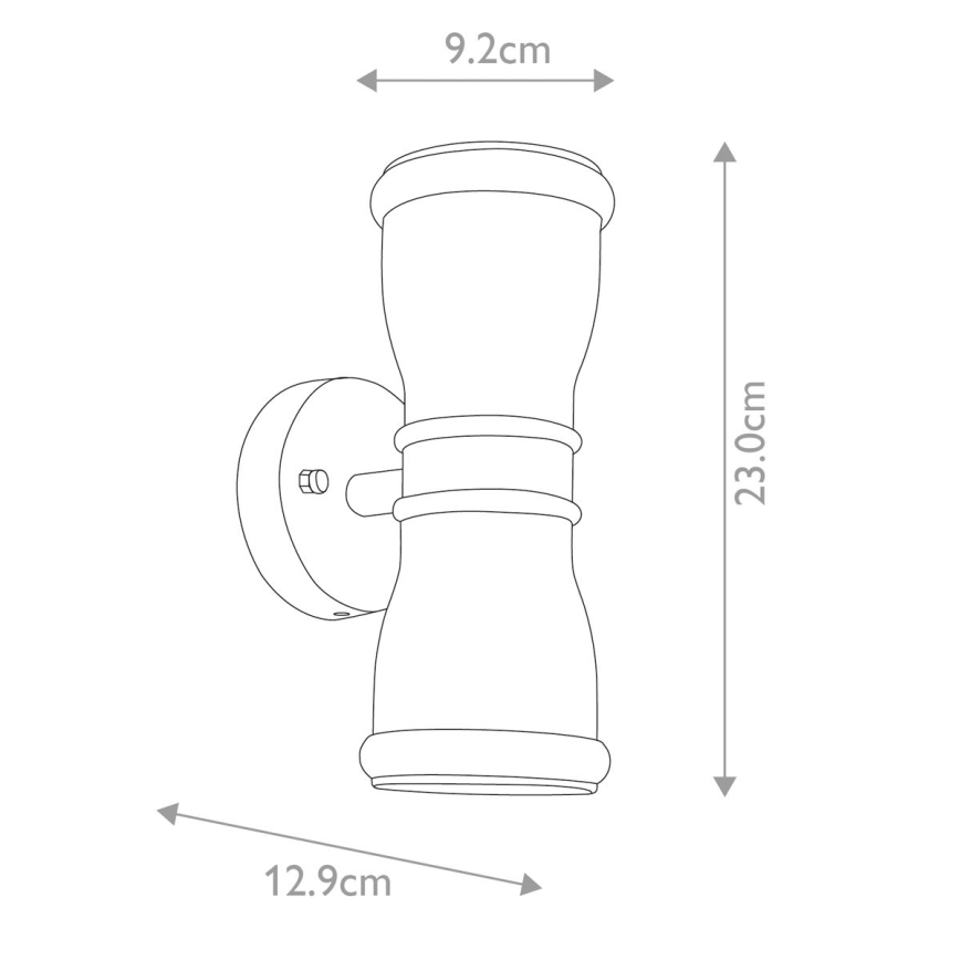 Elstead GZH-MALV - LED Wandlamp voor buiten MALVERN 2xGU10/7W/230V IP44