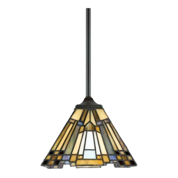 Elstead - Hanglamp aan stang Tiffany INGLENOOK 1xE27/100W/230V