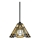 Elstead - Hanglamp aan stang Tiffany INGLENOOK 1xE27/100W/230V