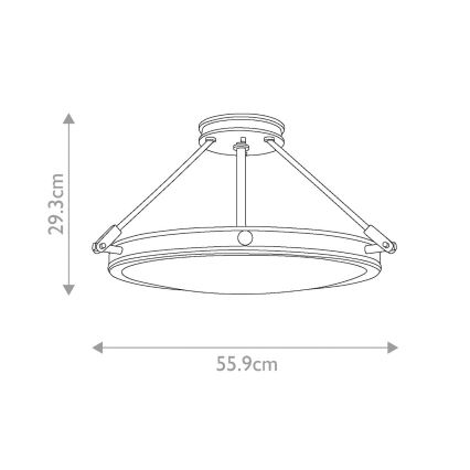 Elstead HK-COLLIER-SF-M - Hanglamp voor Oppervlak Montage COLLIER 4xE14/60W/230V