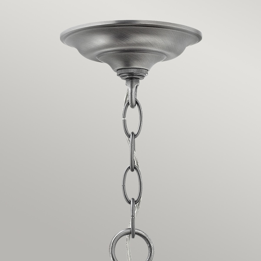 Elstead HK-GENTRY-P-S-PW - Hanglamp aan een ketting GENTRY 3xE14/60W/230V