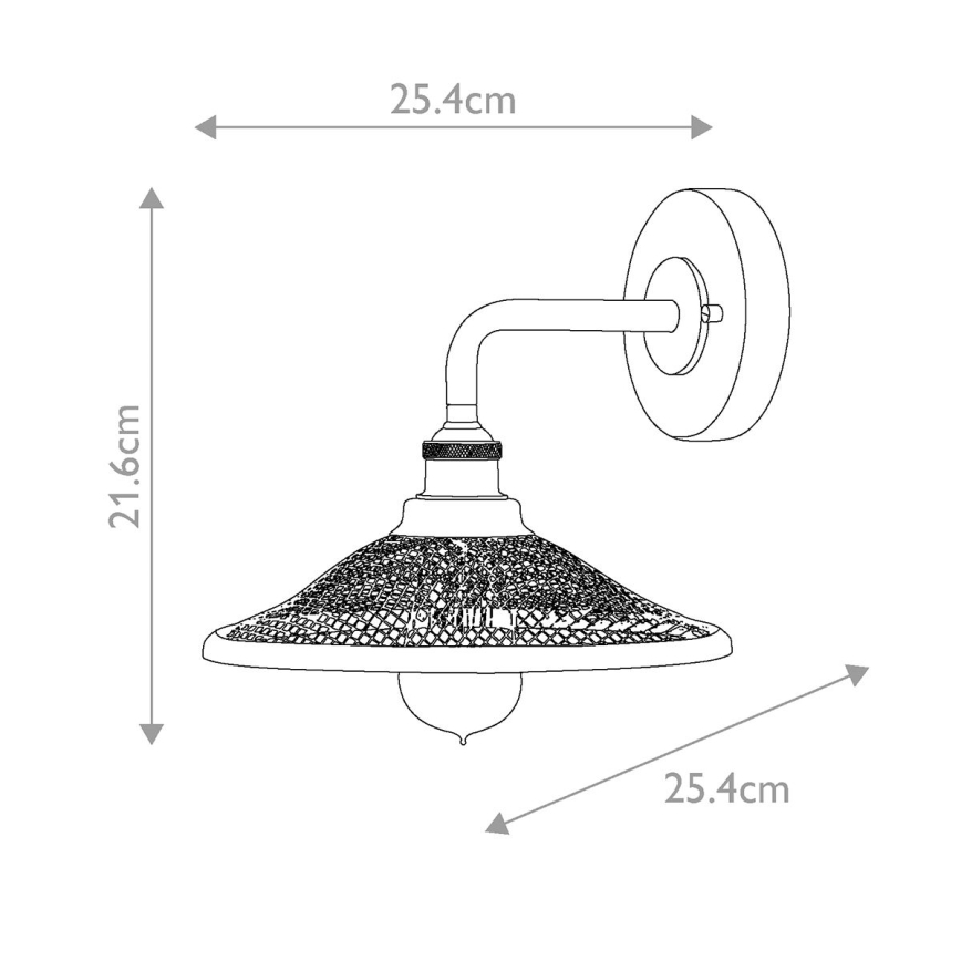Elstead HK-RIGBY1-KZ - Wandlamp RIGBY 1xE27/100W/230V