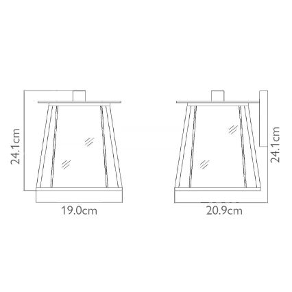 Elstead HK-WALKER2-S - Wandlamp voor buiten WALKER 1xE27/100W/230V IP44