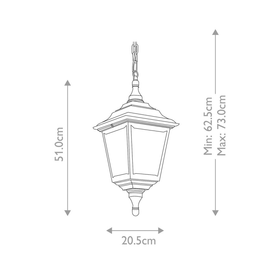 Elstead KERRY-CHAIN - Hanglamp voor Buiten KERRY 1xE27/100W/230V IP44