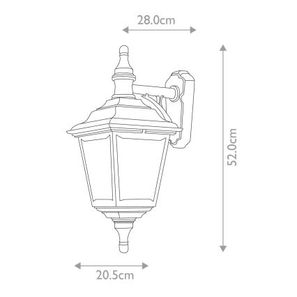 Elstead KERRY-WALL - Wandlamp voor buiten KERRY 1xE27/100W/230V IP44
