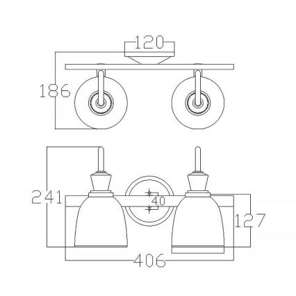 Elstead KL-CORA2-BATH - LED Badkamer wandlamp CORA 2xG9/3W/230V IP4