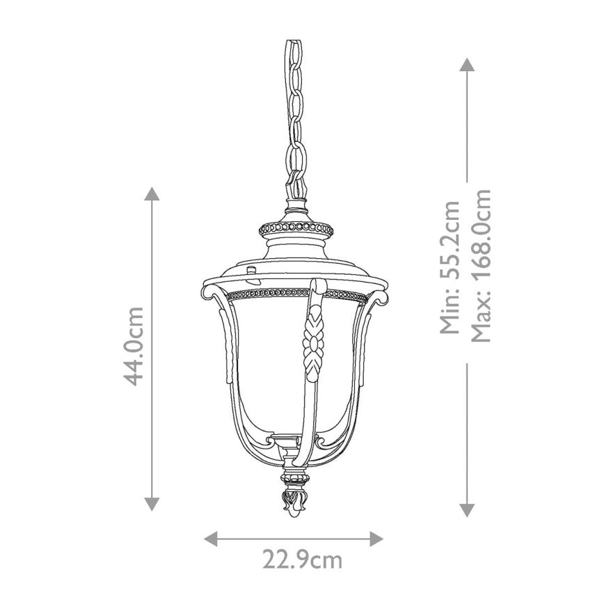 Elstead KL-LUVERNE8-M - Hanglamp voor buiten LUVERNE 1xE27/150W/230V IP23