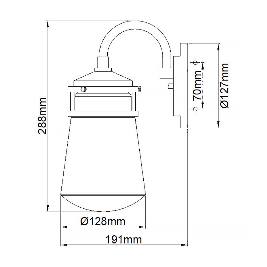 Elstead KL-LYNDON2-S-AZ - Wandlamp voor buiten LYNDON 1xE27/75W/230V IP44