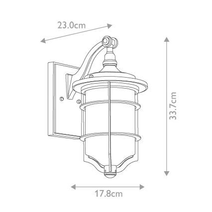 Elstead KL-ROYAL-MARINE2-S - Wandlamp voor buiten ROYAL 1xE27/60W/230V IP44