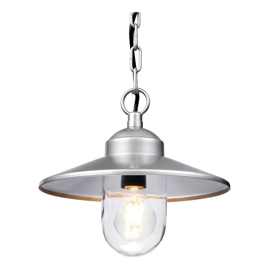 Elstead - KLAMPENBORG buitenhanglamp aan ketting 1xE27/60W/230V IP44 mat chroom