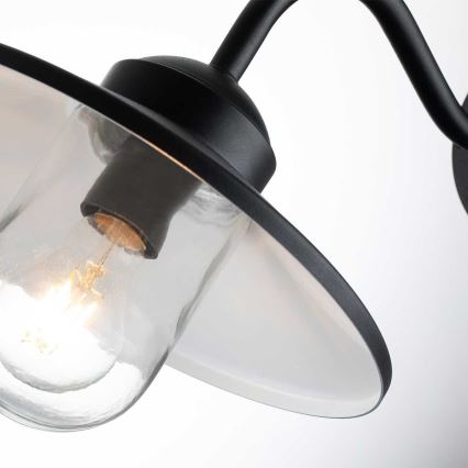 Elstead - Buitenmuurlamp met bewegingssensor KLAMPENBORG 1xE27/60W/230V IP44