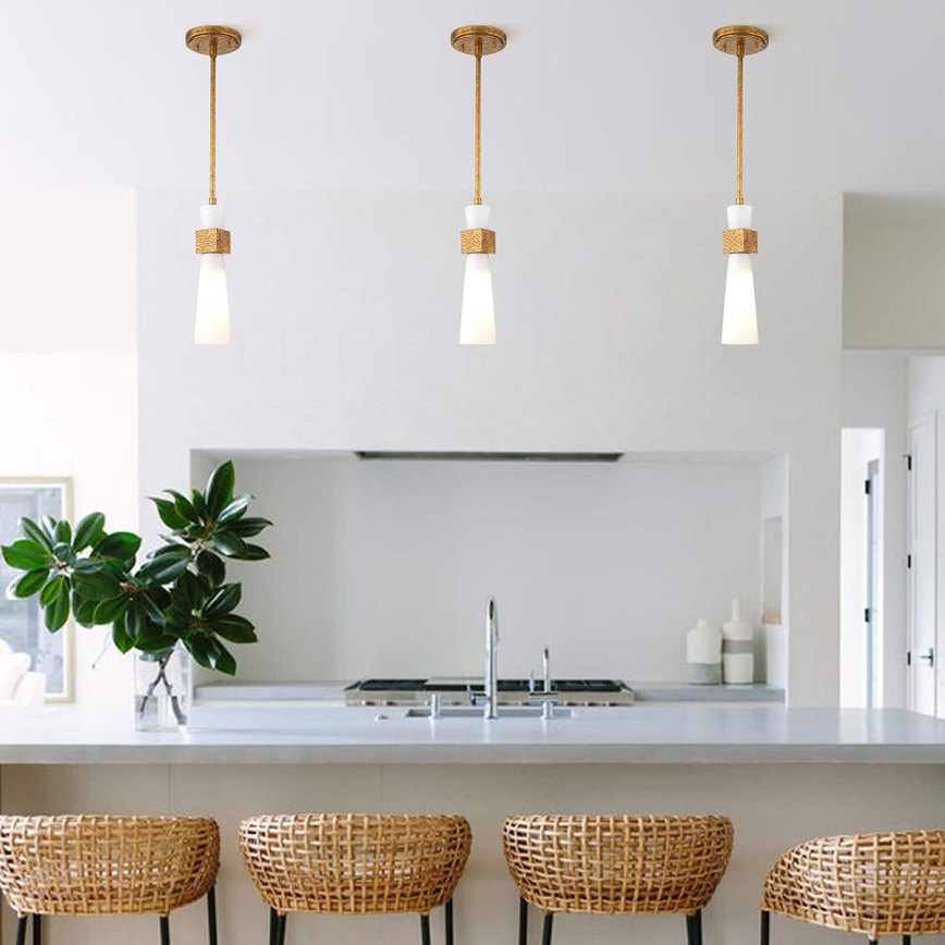 Elstead - Hanglamp met stang KRISTY 1xE27/40W/230V Ø 15,2 cm koperen