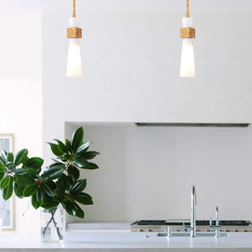 Elstead - Hanglamp met stang KRISTY 1xE27/40W/230V Ø 15,2 cm koperen