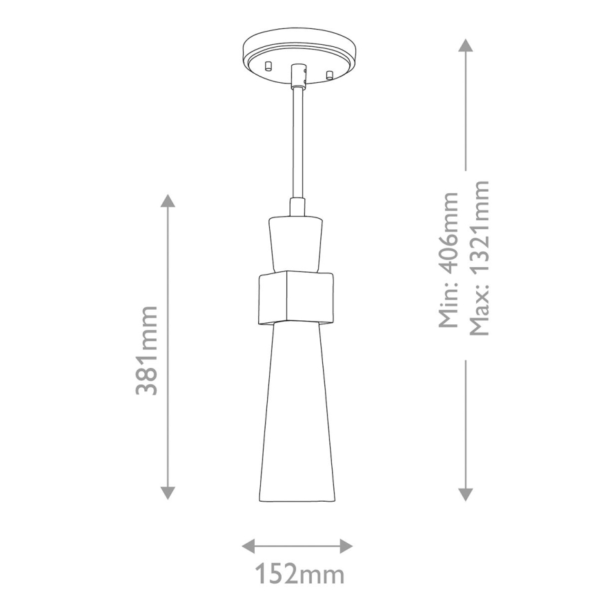 Elstead - Hanglamp met stang KRISTY 1xE27/40W/230V Ø 15,2 cm koperen