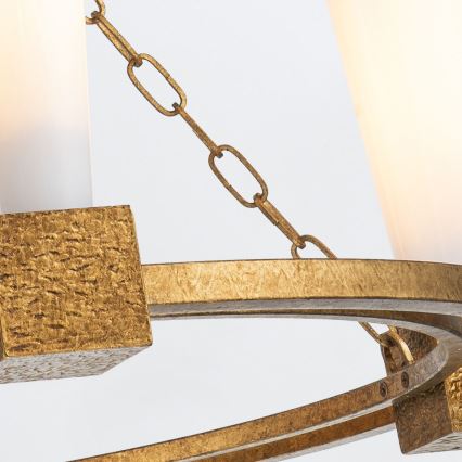 Elstead - Hanglamp met stang KRISTY 4xE27/40W/230V koperen