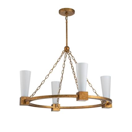 Elstead - Hanglamp met stang KRISTY 4xE27/40W/230V koperen