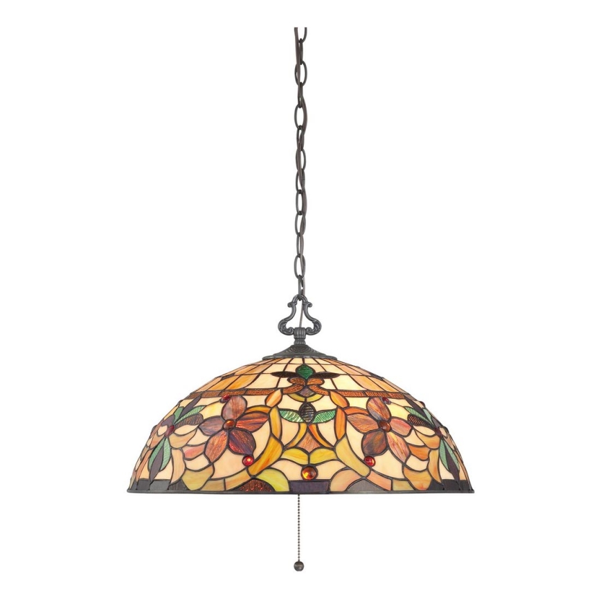 Elstead - Kroonluchter aan ketting Tiffany KAMI 3xE27/60W/230V